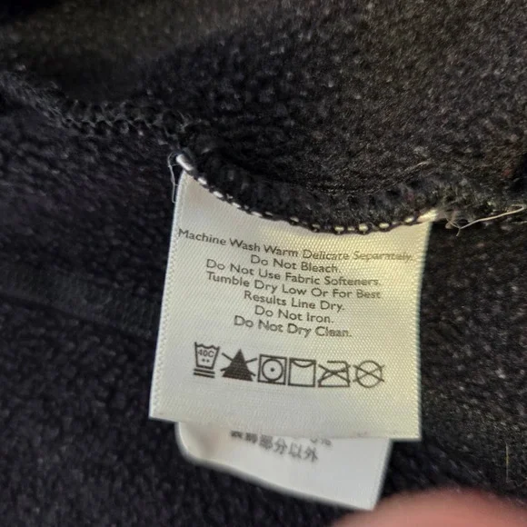 Eddie Bauer Womens Size Medium Black Full Zip Fleece Lined Hoodie Jacket - Picture 9 of 10